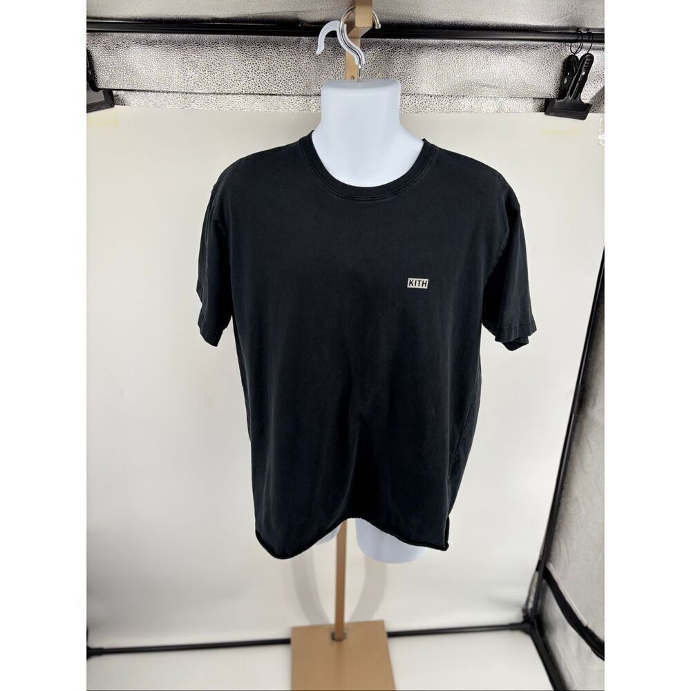 Kith LAX Mini Box Logo Tee Crew Neck Short Sleeve Size M Black Washed Colorway